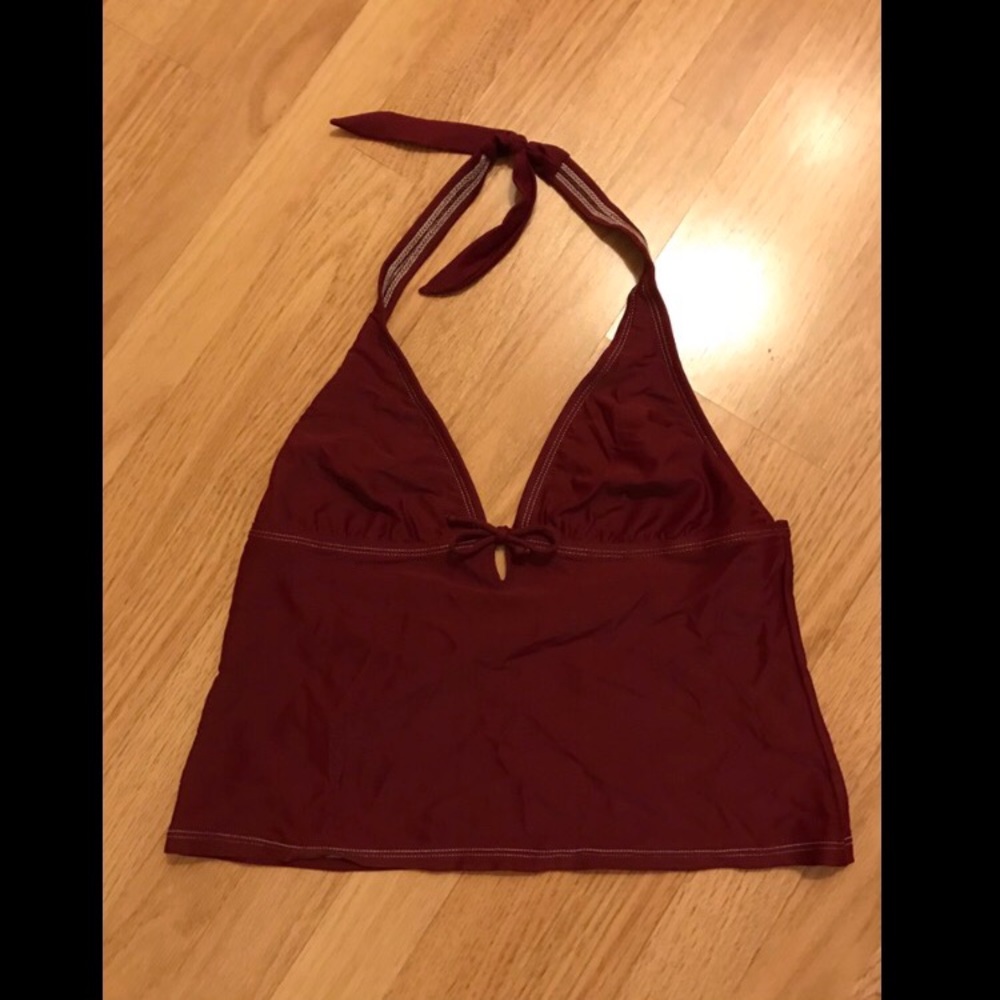 3/$15 Isaac mizrahi halter tankini top maroon